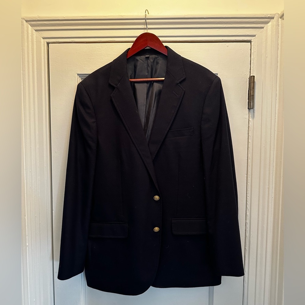 J Crew navy blazer 44R